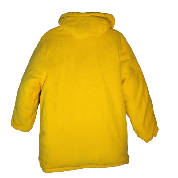 NOKI blue and yellow reversible down puffer coat with hood Size Small - Picture 12 of 16